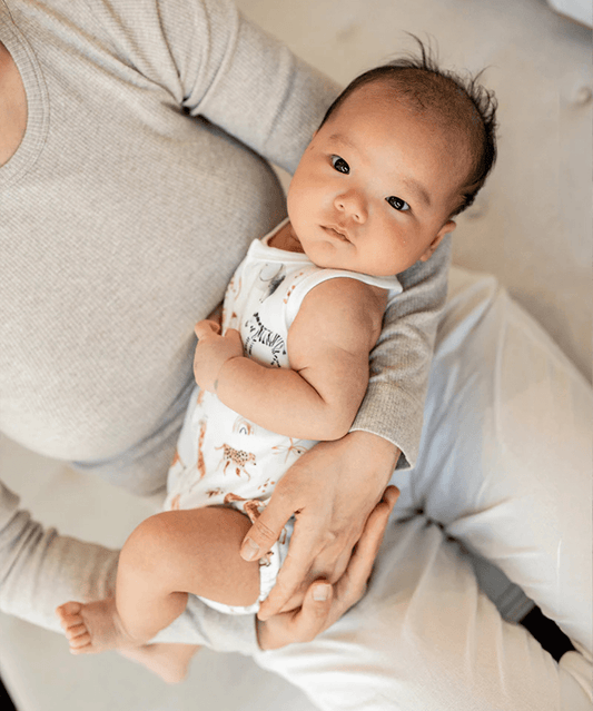 Billie Print Organic Button Front Bodysuit Bebe by Minihaha Baby Preggi Central Maternity Shop