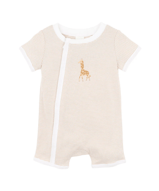 Billie Stripe Organic Zip Romper Bebe by Minihaha Baby Preggi Central Maternity Shop