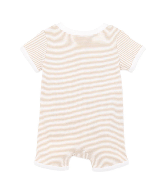 Billie Stripe Organic Zip Romper Bebe by Minihaha Baby Preggi Central Maternity Shop