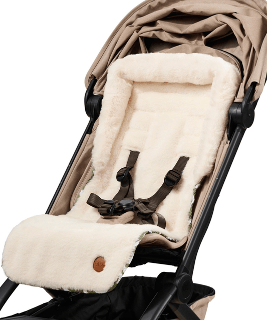 Cozy Fleece Pram Liner - Green Squiggle OiOi Baby Preggi Central Maternity Shop
