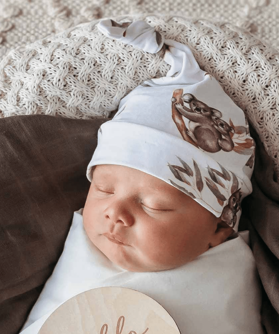Koala Organic Knotted Beanie Snuggle Hunny Baby Preggi Central Maternity Shop Koala Organic Knotted Beanie Snuggle Hunny Baby Preggi Central Maternity Shop
