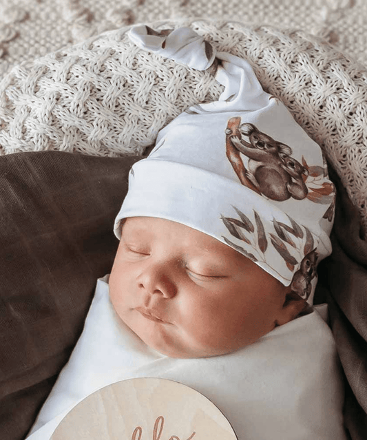 Koala Organic Knotted Beanie Snuggle Hunny Baby Preggi Central Maternity Shop