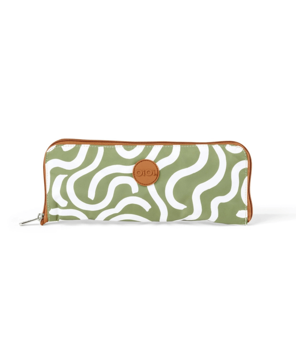 Fold-Up Tote - Green Squiggle OiOi Preggi Central Maternity Shop Fold-Up Tote - Green Squiggle OiOi Preggi Central Maternity Shop