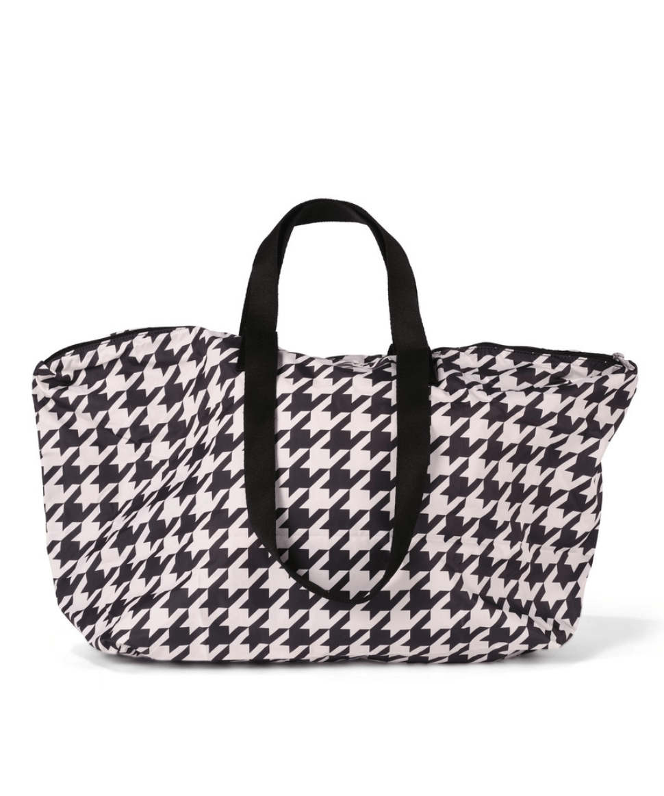 Fold-Up Tote - Houndstooth OiOi Preggi Central Maternity Shop Fold-Up Tote - Houndstooth OiOi Preggi Central Maternity Shop