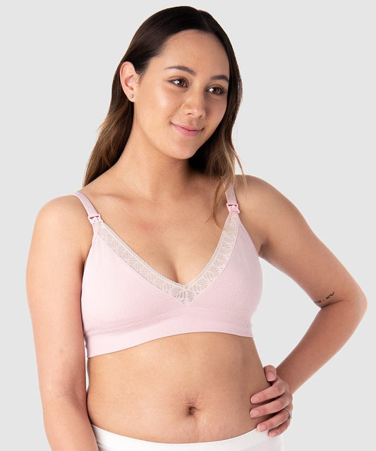 Caress Seamfree Bamboo Regular Cup Wirefree in Lotus Hotmilk Maternity Lingerie Preggi Central Maternity Shop