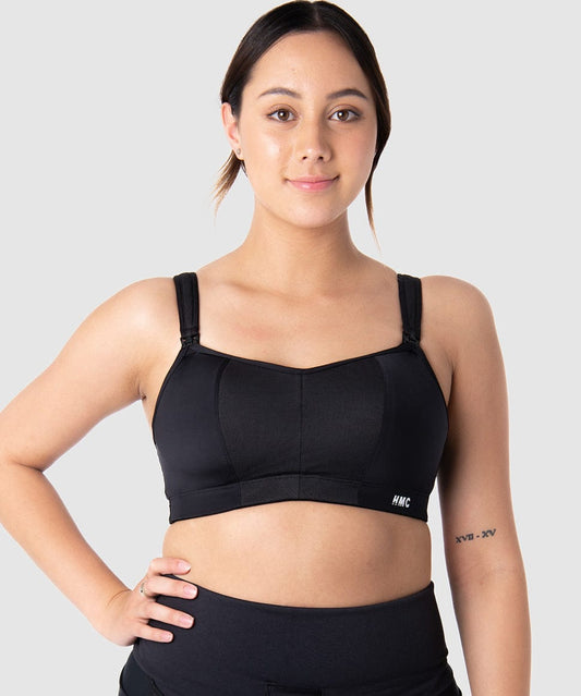 Zen Sports Bra in Black Wirefree Hotmilk Maternity Lingerie Preggi Central Maternity Shop