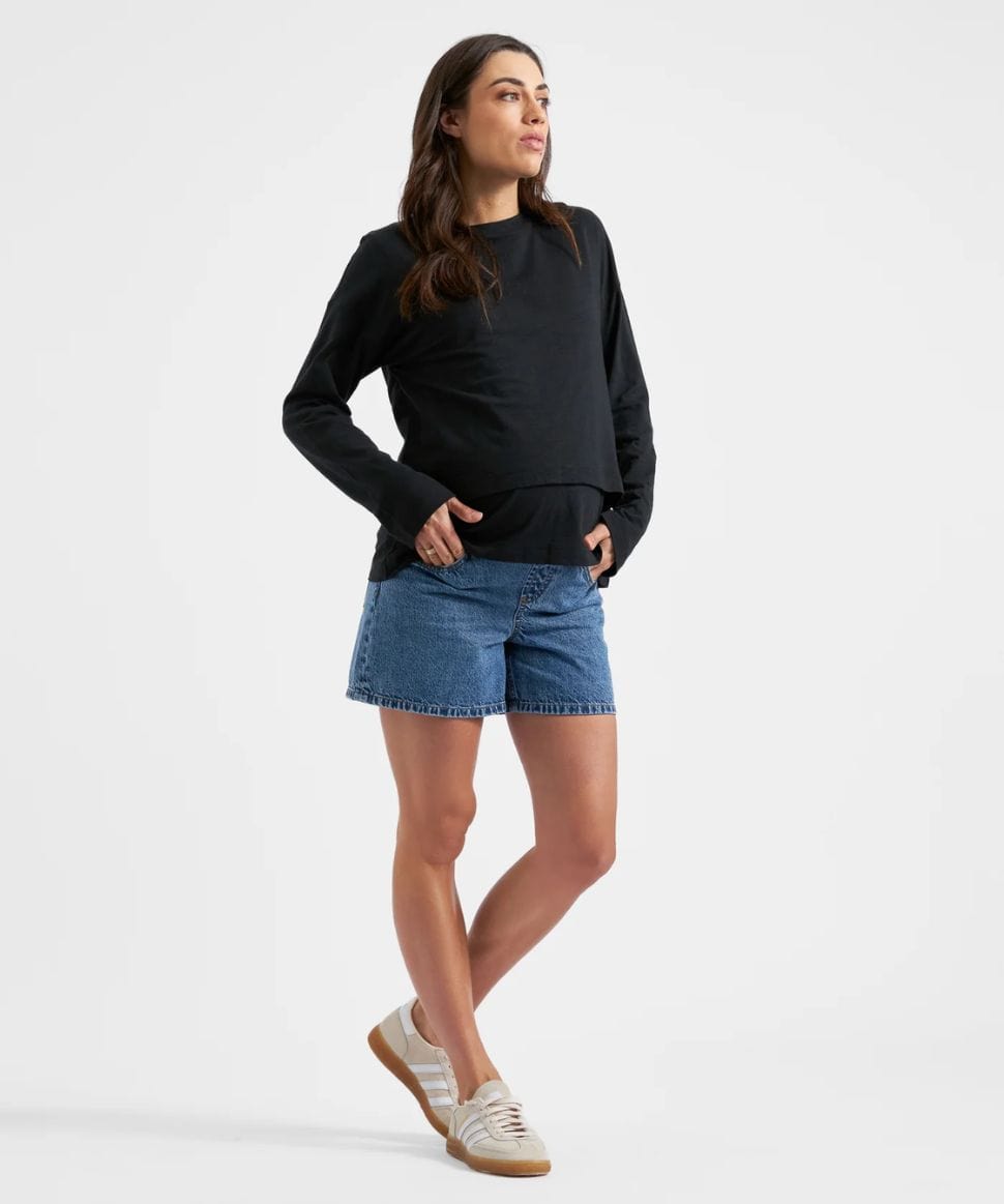 Claud Long Sleeve Nursing Top Black Ripe Maternity Maternity and Nursing Preggi Central Maternity Shop Claud Long Sleeve Nursing Top Black Ripe Maternity Maternity and Nursing Preggi Central Maternity Shop