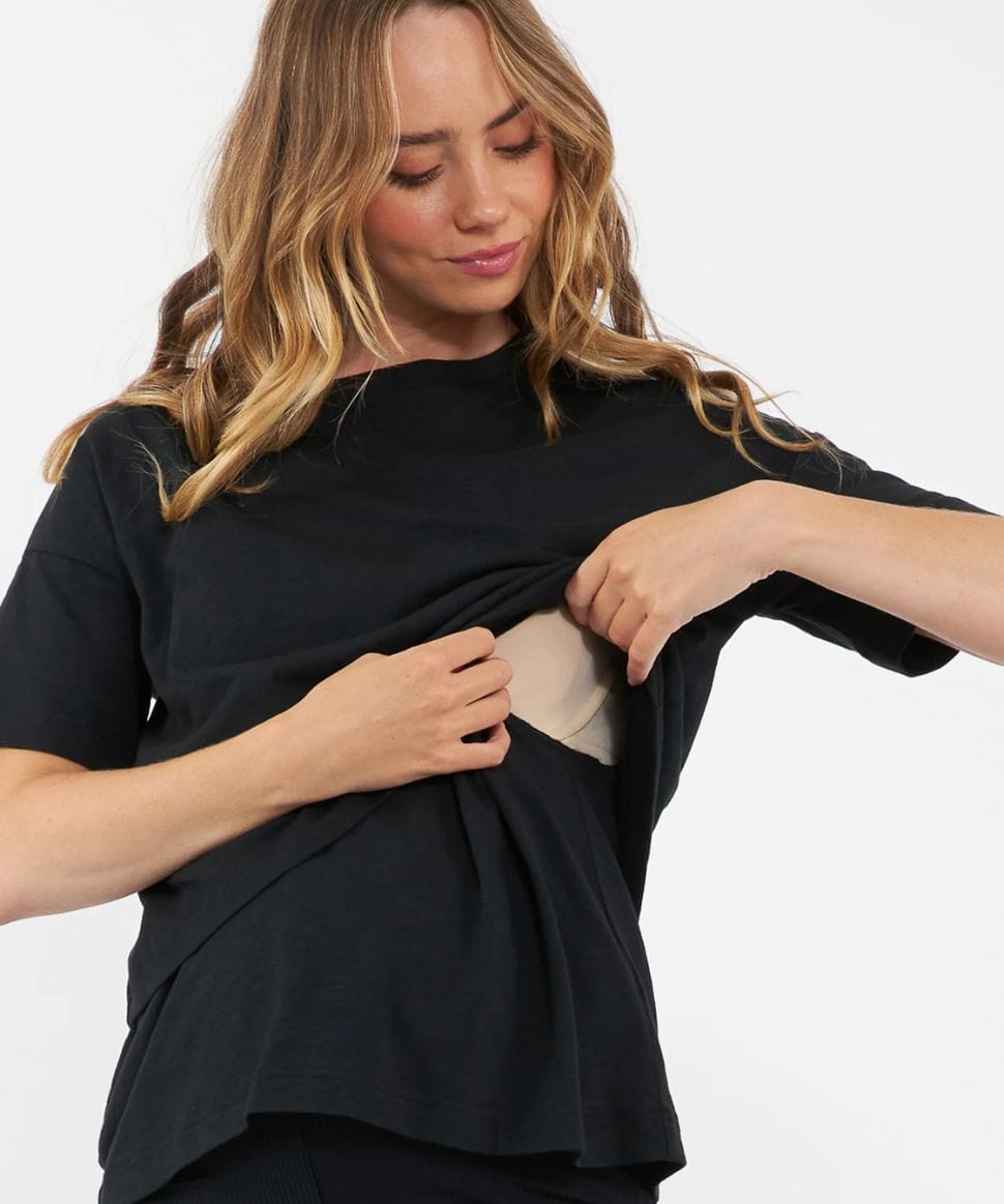 Claud Nursing Tee Black Ripe Maternity Maternity and Nursing Preggi Central Maternity Shop Claud Nursing Tee Black Ripe Maternity Maternity and Nursing Preggi Central Maternity Shop