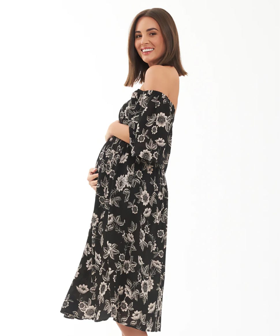 Trina Shirred Dress Ripe Maternity Maternity and Nursing Preggi Central Maternity Shop