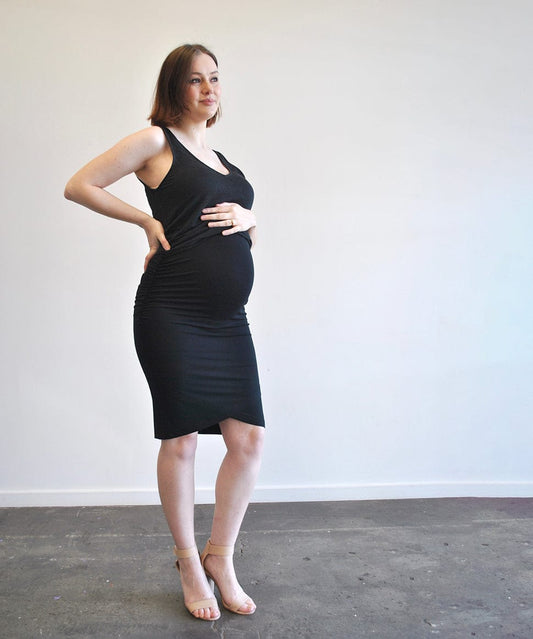 Cross-Front Knee Length Maternity Skirt Around April Maternity Preggi Central Maternity Shop