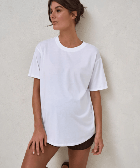 Into It Crew Tee - White BAE the label Maternity Preggi Central Maternity Shop