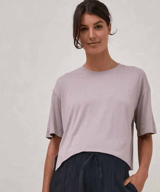 Into It Crop Tee - Taupe BAE the label Maternity Preggi Central Maternity Shop