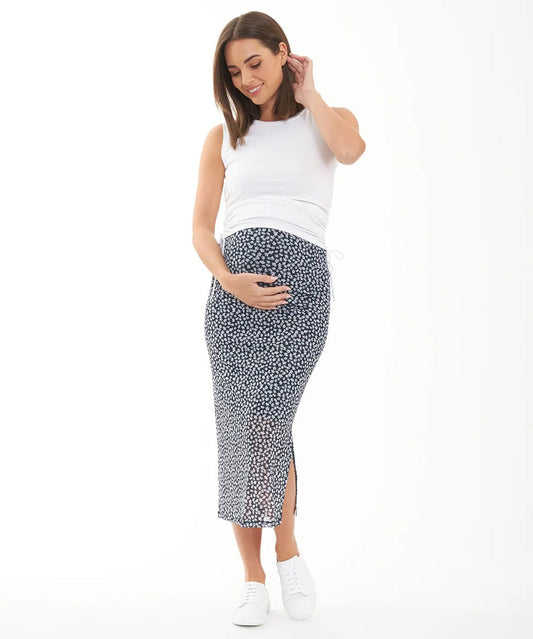 Jodie Ruched Rib Tank Ripe Maternity Maternity Preggi Central Maternity Shop