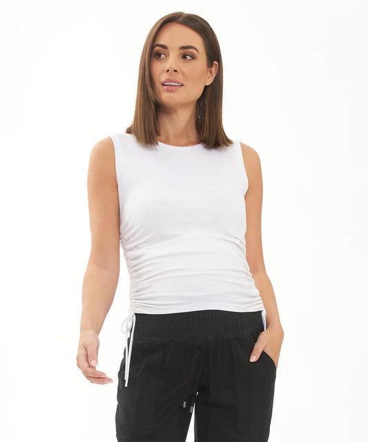 Jodie Ruched Rib Tank Ripe Maternity Maternity Preggi Central Maternity Shop