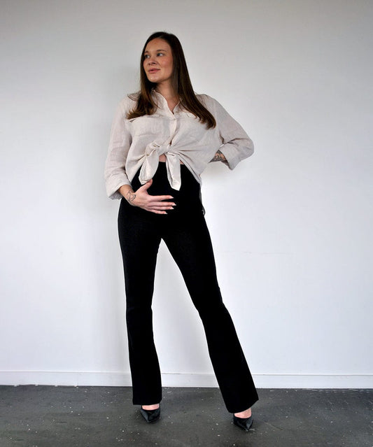 Ponte Bootleg Pants Around April Maternity Preggi Central Maternity Shop