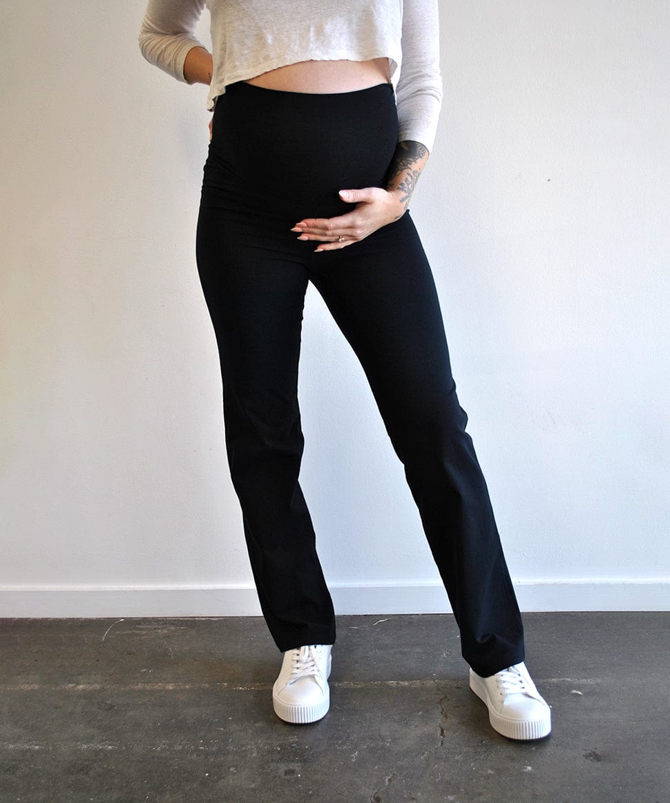 Cropped Work Straight-Leg Maternity Pants – Preggi Central