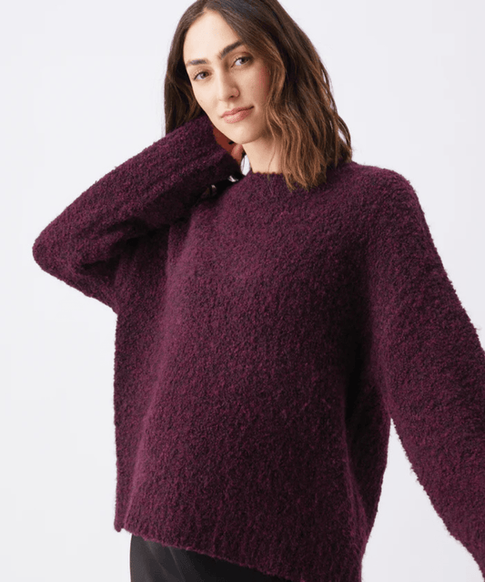 Theo Cosy Knit Burgundy Ripe Maternity Maternity Preggi Central Maternity Shop
