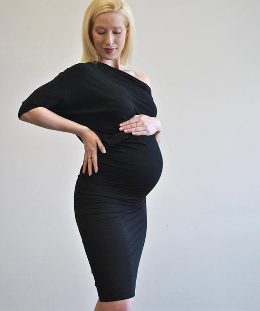 Versatile Off-Shoulder Maternity Bodycon Dress Around April Maternity Preggi Central Maternity Shop