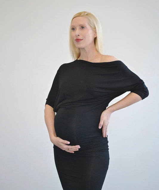 Versatile Off-Shoulder Maternity Bodycon Dress Around April Maternity Preggi Central Maternity Shop