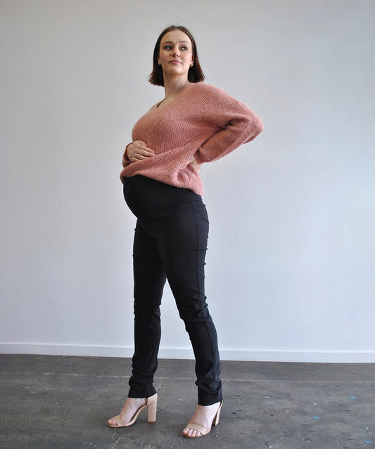 Work Straight-Leg Maternity Pants Around April Maternity Preggi Central Maternity Shop