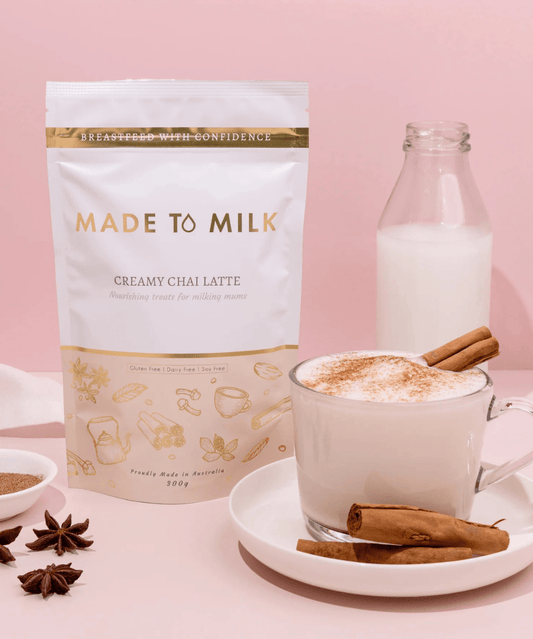Deluxe Lactation Creamy Chai Latte Mix Made to Milk Tea and Bikkies 9359408000046 Preggi Central Maternity Shop
