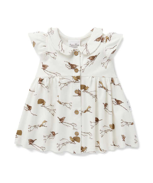 Bird Button Dress Aster & Oak Baby Preggi Central Maternity Shop