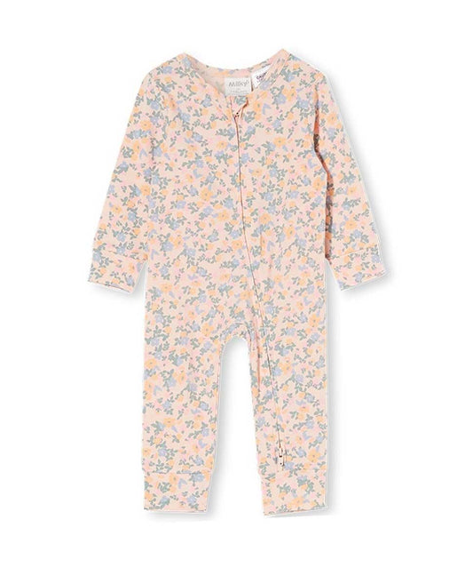 Fleur Zip Romper Milky Clothing Baby Preggi Central Maternity Shop