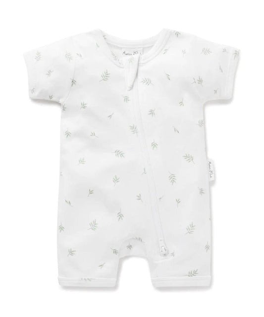 Little Leaf Zip Romper Aster & Oak Baby Preggi Central Maternity Shop