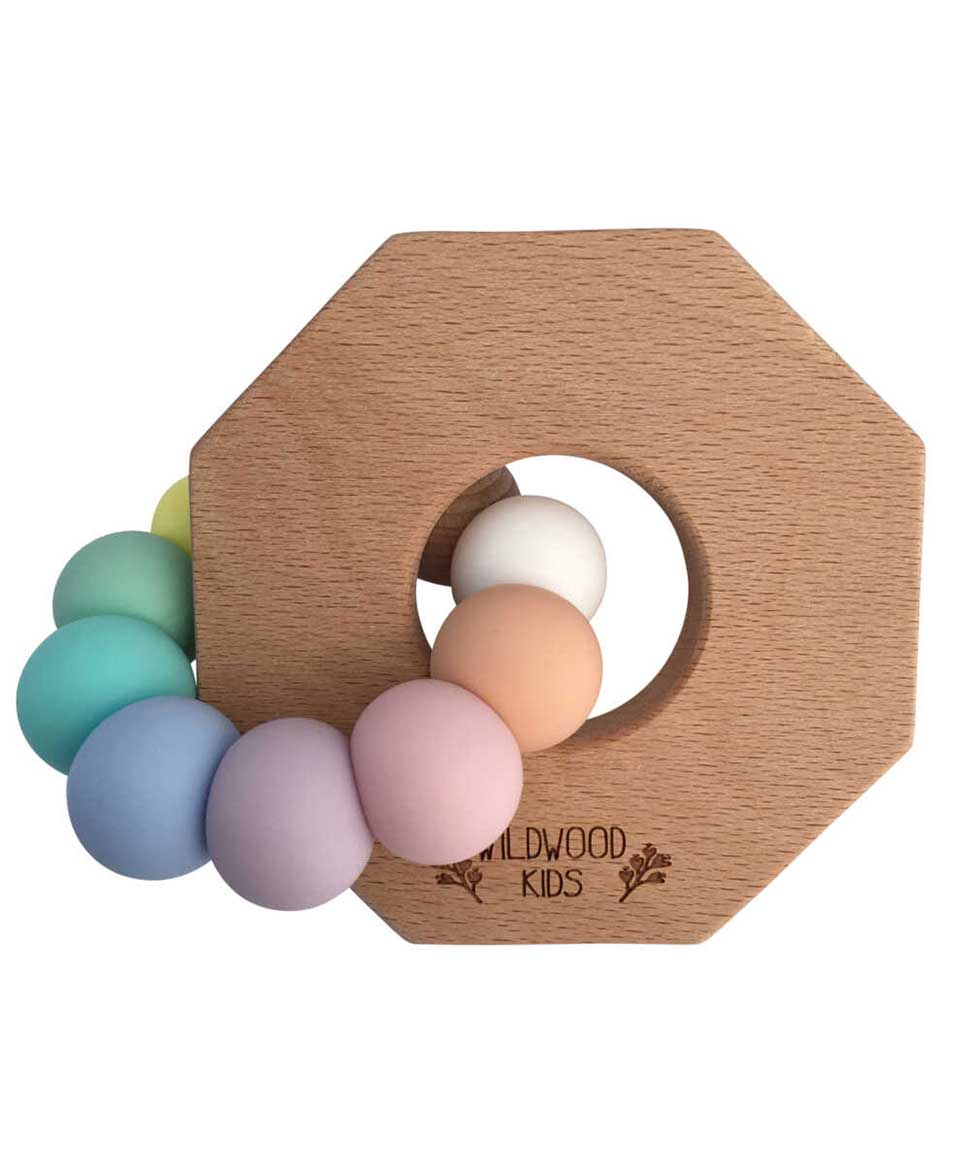 Octagonal Teether in Rainbow Wildwood Kids Baby 0000003425 Preggi Central Maternity Shop Octagonal Teether in Rainbow Wildwood Kids Baby 0000003425 Preggi Central Maternity Shop