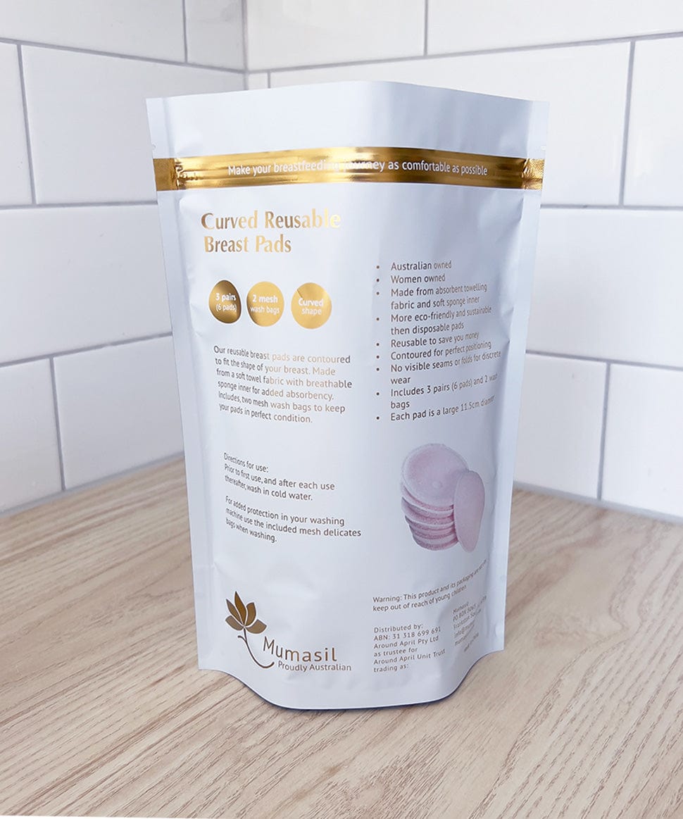 Curved Reusable Breast Pads - 3 pairs Mumasil Lactation 0000004223 Preggi Central Maternity Shop Curved Reusable Breast Pads - 3 pairs Mumasil Lactation 0000004223 Preggi Central Maternity Shop