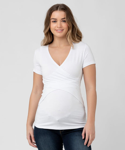 Embrace Short Sleeve Nursing Tee Ripe Maternity Maternity and Nursing Preggi Central Maternity Shop