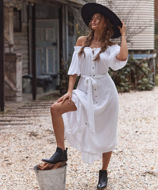 Wild West Milkmaid Dress Coven & Co Maternity Preggi Central Maternity Shop