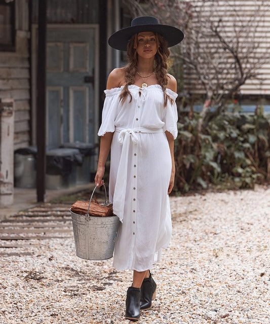 Wild West Milkmaid Dress Coven & Co Maternity Preggi Central Maternity Shop
