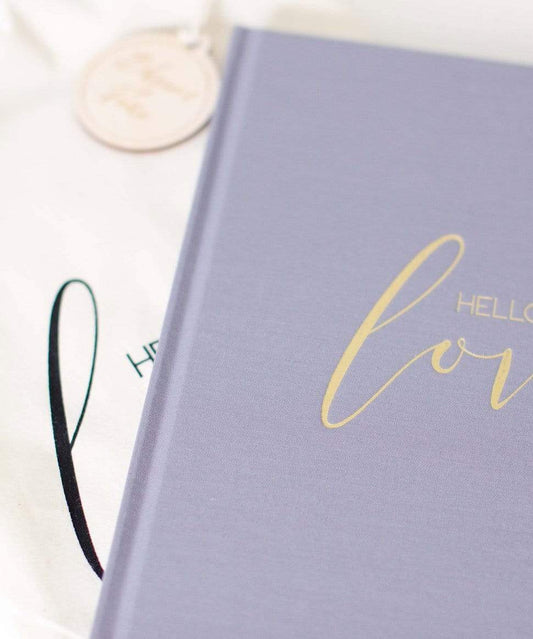 Hello Little Love - Pregnancy and Baby Journal in Luxe Grey