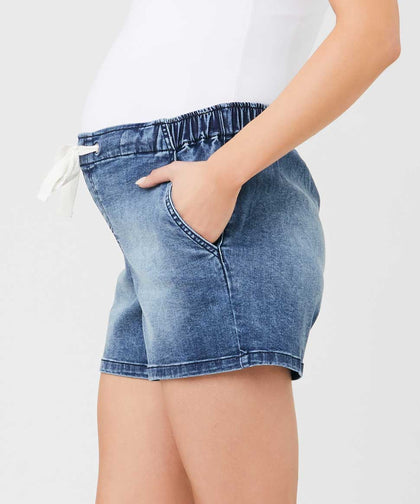Maternity Denim Shorts LC Waikiki Size 40 (10) Adjustable 01648