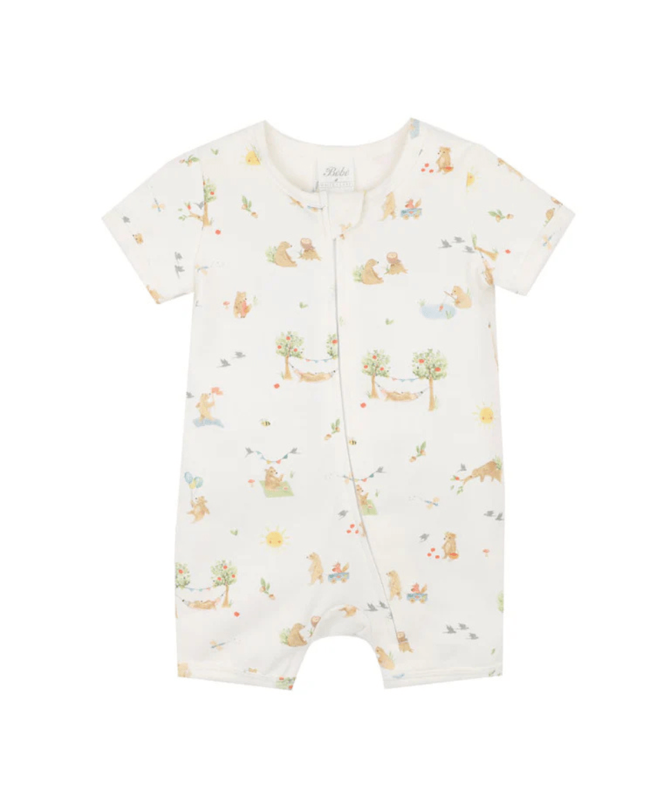 Bear Organic Zipsuit Bebe by Minihaha Baby Preggi Central Maternity Shop