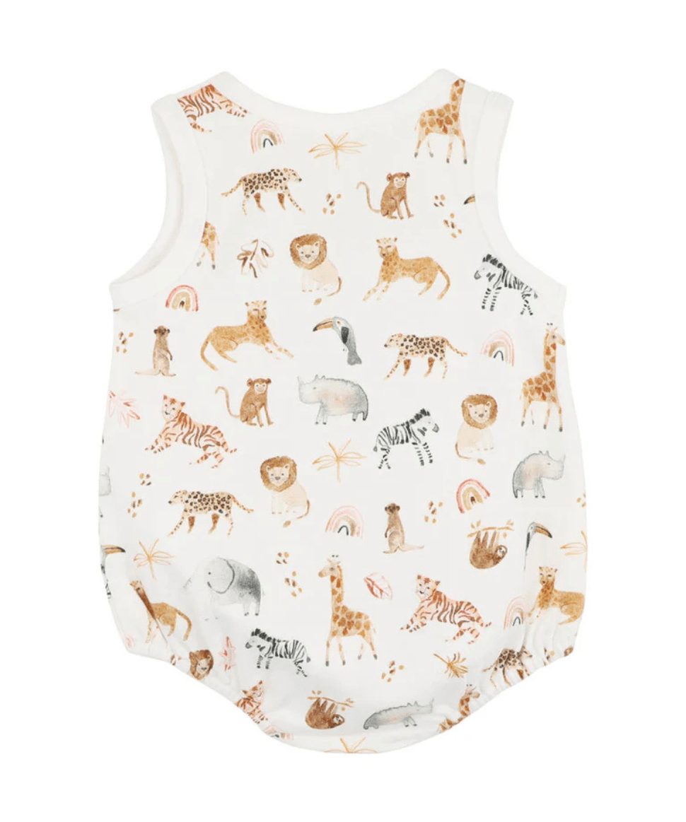 Billie Print Organic Button Front Bodysuit Bebe by Minihaha Baby Preggi Central Maternity Shop