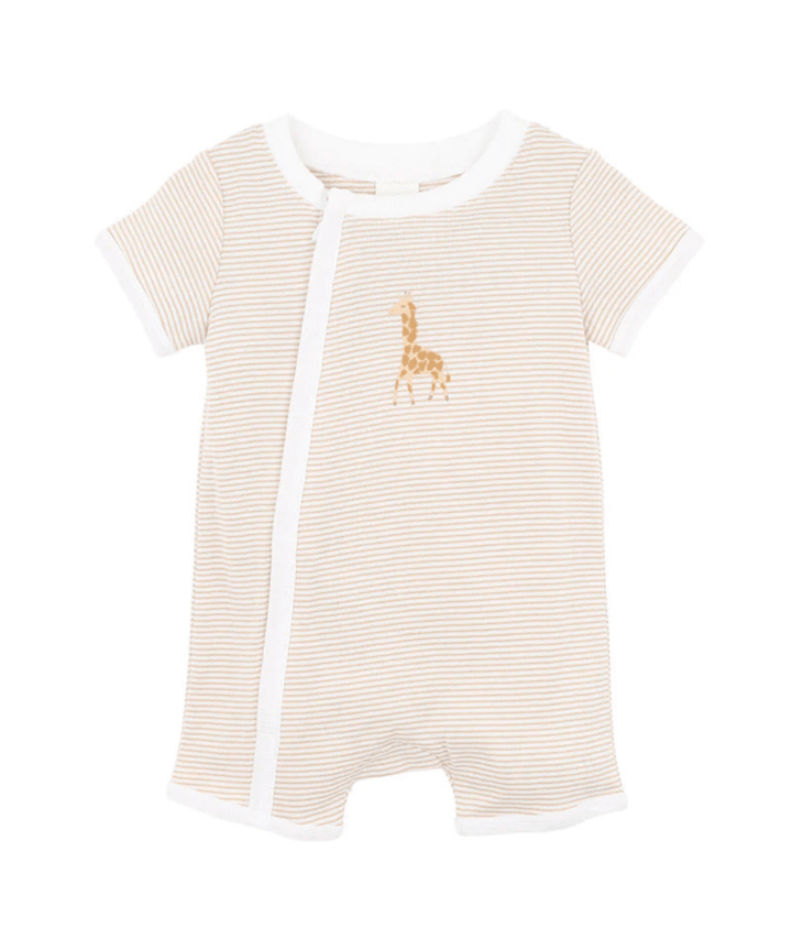Billie Stripe Organic Zip Romper Bebe by Minihaha Baby Preggi Central Maternity Shop