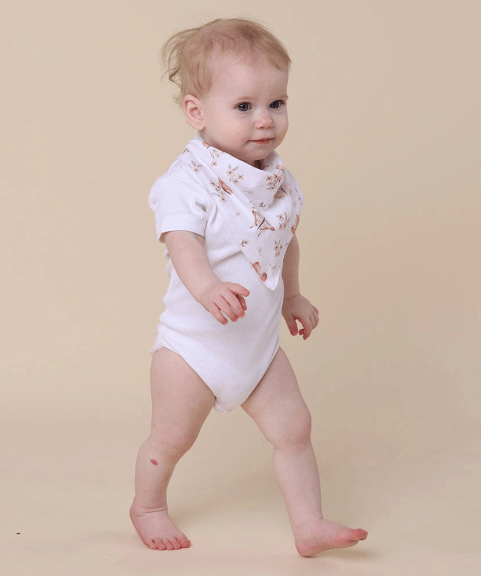 Butterfly Organic Dribble Bib Snuggle Hunny Baby Preggi Central Maternity Shop