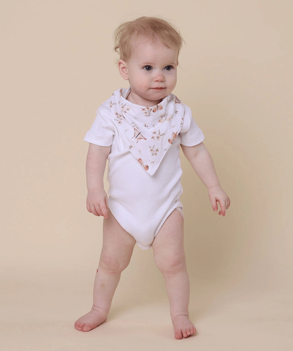 Butterfly Organic Dribble Bib Snuggle Hunny Baby Preggi Central Maternity Shop