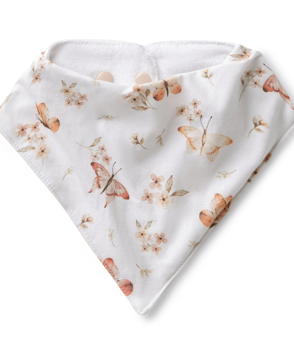 Butterfly Organic Dribble Bib Snuggle Hunny Baby Preggi Central Maternity Shop