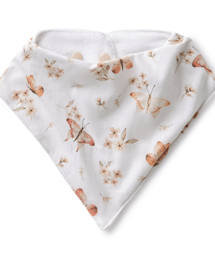 Butterfly Organic Dribble Bib Snuggle Hunny Baby Preggi Central Maternity Shop