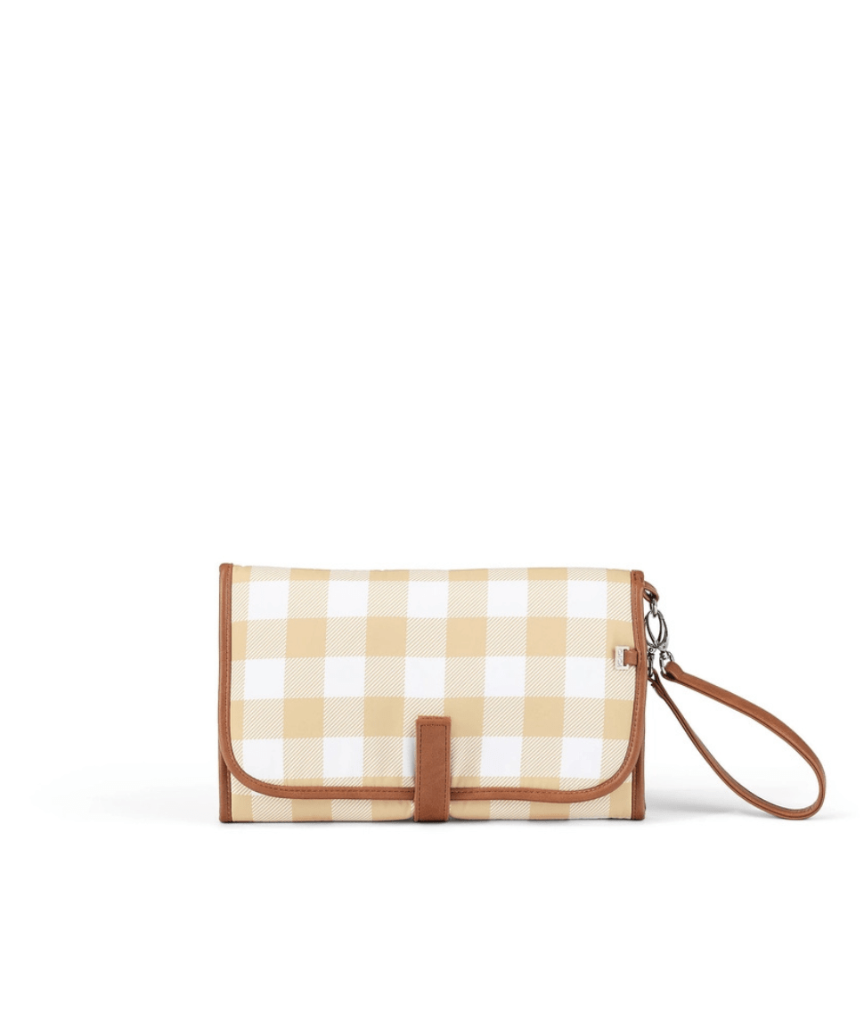 Change Mat Clutch - Beige Gingham OiOi Baby Preggi Central Maternity Shop