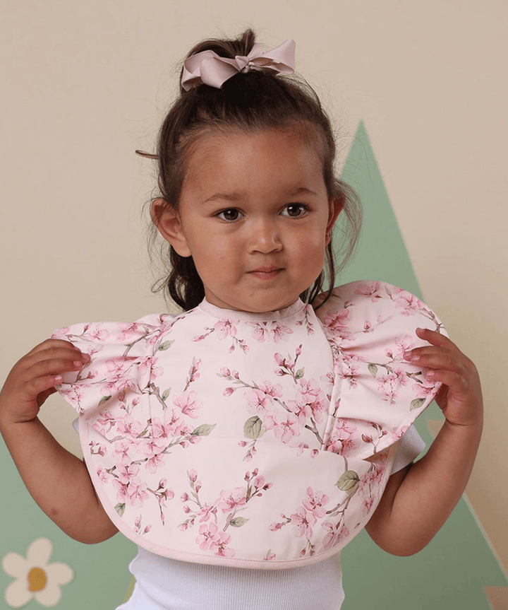 Cherry Blossom Frill Snuggle Bib Snuggle Hunny Baby Preggi Central Maternity Shop