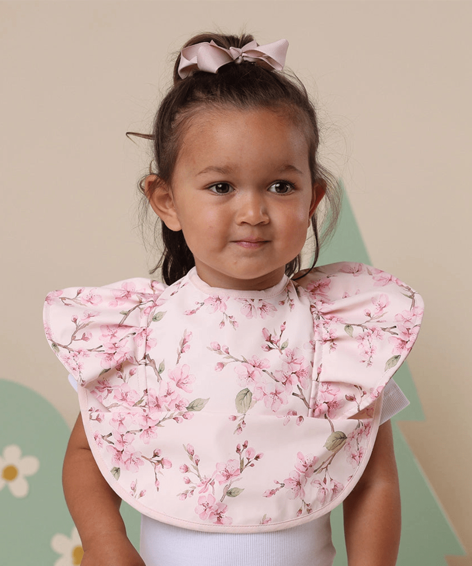 Cherry Blossom Frill Snuggle Bib Snuggle Hunny Baby Preggi Central Maternity Shop