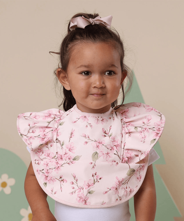 Cherry Blossom Frill Snuggle Bib Snuggle Hunny Baby Preggi Central Maternity Shop