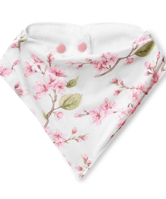 Cherry Blossom Organic Dribble Bib Snuggle Hunny Baby Preggi Central Maternity Shop