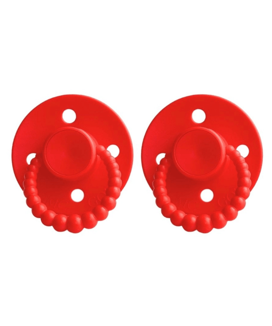 CMC Gold 'bubble' Dummies Fire Engine Red CMC Baby Preggi Central Maternity Shop