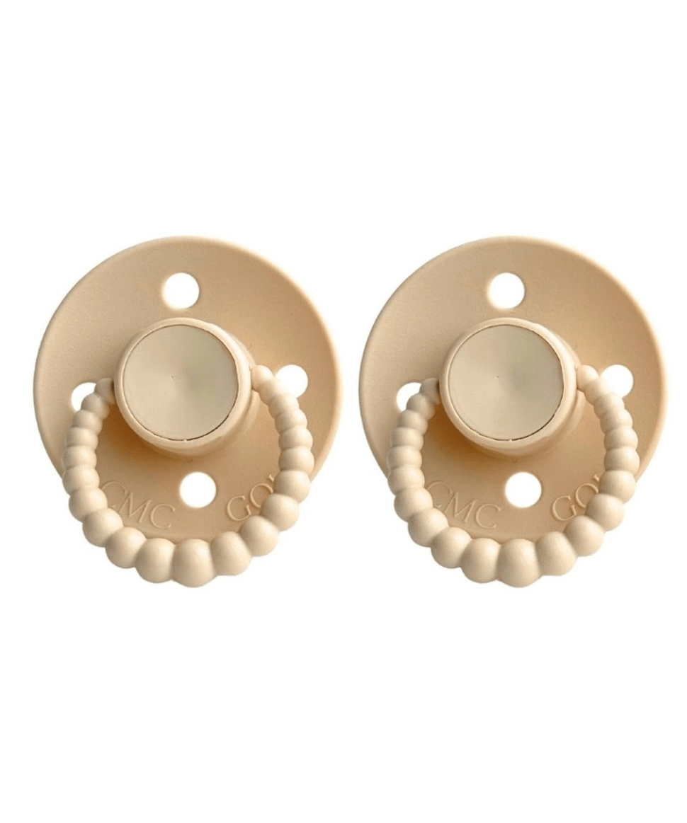 CMC Gold 'bubble' Dummies Oatmeal CMC Baby Preggi Central Maternity Shop