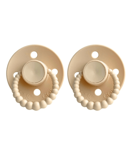 CMC Gold 'bubble' Dummies Oatmeal CMC Baby Preggi Central Maternity Shop